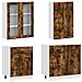 Unità Cucina LYON 8 pcs Rovere Fumo Legno ingegnerizzato - Foto miniatura 3