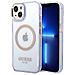 Guess Guhmp14shtcmu Custodia Per Iphone 14 6,1 Viola /viola Con Bordo Dorato Traslucido Magsafe - Foto miniatura 1