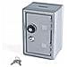 Salvadanaio In Metallo, Cassaforte Con Chiusura A Combinazione & Chiave, Ca 18 X 12 X 10 Cm, Grigio - Foto miniatura 1