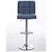 Sgabello Bar PERU con Fodera in Tessuto | Sgabello Alto Girevole a 360° e Regolabile in Altezza 64 - 84 cm | Sgabello con Poggiapiedi | Sgabello Cucina con Schienale Imbottito ed Eleganti Cuciture | Sedia Cucina Moderna blu - Foto miniatura 2