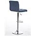 Sgabello Bar PERU con Fodera in Tessuto | Sgabello Alto Girevole a 360° e Regolabile in Altezza 64 - 84 cm | Sgabello con Poggiapiedi | Sgabello Cucina con Schienale Imbottito ed Eleganti Cuciture | Sedia Cucina Moderna blu - Foto miniatura 4