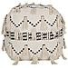 Pouf In Cotone Beige / nero 50 X 50 Cm Thondi - Foto miniatura 2