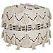 Pouf In Cotone Beige / nero 50 X 50 Cm Thondi - Foto miniatura 10