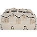 Pouf In Cotone Beige / nero 50 X 50 Cm Thondi - Foto miniatura 3