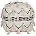 Pouf In Cotone Beige / nero 50 X 50 Cm Thondi - Foto miniatura 14