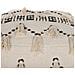 Pouf In Cotone Beige / nero 50 X 50 Cm Thondi - Foto miniatura 4