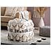 Pouf In Cotone Beige / nero 50 X 50 Cm Thondi - Foto miniatura 5