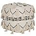 Pouf In Cotone Beige / nero 50 X 50 Cm Thondi - Foto miniatura 1