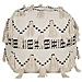 Pouf In Cotone Beige / nero 50 X 50 Cm Thondi - Foto miniatura 7