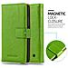 Custodia Compatibile Con Nokia Lumia 640 In Verde Erbe - Coperchio Protettiva Con Chiusura Magnetica, Funzione Stand E Tasca Per Le Carte - Foto miniatura 3