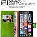 Custodia Compatibile Con Nokia Lumia 640 In Verde Erbe - Coperchio Protettiva Con Chiusura Magnetica, Funzione Stand E Tasca Per Le Carte - Foto miniatura 4