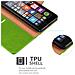 Custodia Compatibile Con Nokia Lumia 640 In Verde Erbe - Coperchio Protettiva Con Chiusura Magnetica, Funzione Stand E Tasca Per Le Carte - Foto miniatura 5