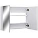 Armadietto A Specchio Bianco 80x15x60 Cm In Mdf - Foto miniatura 3