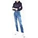 Felpa Donna Nera Crop Con Monogram - Foto miniatura 1