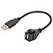 Usb 2.0 Keystone Module Female / Male Cable Color Black - Foto miniatura 1