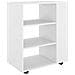 Mobiletto con Rotelle Bianco 60x35x75cm in Legno Ingegnerizzato - Foto miniatura 2