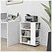 Mobiletto con Rotelle Bianco 60x35x75cm in Legno Ingegnerizzato - Foto miniatura 1