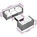 Set Salotto Da Giardino 6 Pz Con Cuscini In Polyrattan Nero - Foto miniatura 4