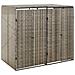 Copribidone Doppio Grigio 140x80x117 Cm In Polyrattan - Foto miniatura 1