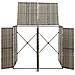 Copribidone Doppio Grigio 140x80x117 Cm In Polyrattan - Foto miniatura 3