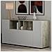 Credenza Paterson, Madia Moderna A 3 Ante, Buffet Da Soggiorno Con Scomparti, Madia Da Salotto, Mobile Porta Tv, 150x41h76 Cm, Bianco E Rovere - Foto miniatura 1