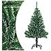 Albero Di Natale Artificiale Con Neve Fioccata Verde 120 Cm - Foto miniatura 1