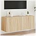 Mobile Tv A Parete Con Luci Led Rovere Sonoma 100x35x41 Cm - Foto miniatura 1