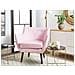 Poltrona Velluto Rosa E Nero Drammen - Foto miniatura 1