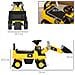 Ruspa Giocattolo Per Bambini 18 E 36 Mesi Con Escavatore E Spazio Portaoggetti, 78x29.5x54 Cm, Giallo E Nero - Foto miniatura 2
