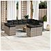 Lusso Casadino -  Set Divani Da Giardino 13 Pz Con Cuscini Grigio In Polyrattan - Foto miniatura 8