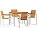 Set da Pranzo da Giardino 5 Pezzi  in Legno Solido di Acacia, Tavolo da Pranzo da Esterno  90x90x74.5 cm in Legno Solido di Acacia - Foto miniatura 1