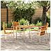 Set da Pranzo da Giardino 5 Pezzi  in Legno Solido di Acacia, Tavolo da Pranzo da Esterno  90x90x74.5 cm in Legno Solido di Acacia - Foto miniatura 2