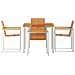 Set da Pranzo da Giardino 5 Pezzi  in Legno Solido di Acacia, Tavolo da Pranzo da Esterno  90x90x74.5 cm in Legno Solido di Acacia - Foto miniatura 7