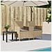 Divano Giardino 2 Posti con Tavolo e Cuscini Beige Polyrattan - Foto miniatura 2