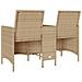 Divano Giardino 2 Posti con Tavolo e Cuscini Beige Polyrattan - Foto miniatura 5