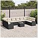 Set divani giardino 10 pezzi con cuscini in polyrattan marrone - Foto miniatura 3