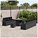 Set Divano da Giardino 10 Pezzi con Cuscini Nero Polyrattan Acacia, Divano da Giardino 2 Posti con Cuscini Nero Polyrattan, Set da Pranzo da Giardino 3 Pezzi con Cuscini Nero Polyrattan Acacia - Foto miniatura 3