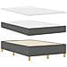Letto con Box Spring con Materasso e Panchina Grigio Scuro 120x190 cm Tessuto - Foto miniatura 3