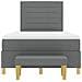 Letto con Box Spring con Materasso e Panchina Grigio Scuro 120x190 cm Tessuto - Foto miniatura 9
