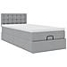 Pouf Letto con Materasso Grigio Chiaro 100x200 cm in Tessuto - Foto miniatura 7