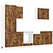 Set Mobili da Cucina 7 pz Kalmar Rovere Fumo Legno Multistrato - Foto miniatura 1