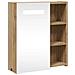 Armadietto Bagno con Specchio e LED Rovere 45x13x52 cm - Foto miniatura 1