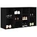 Panca per scarpe con lo scaffale Rovere nero 103 x 30 x 54.5 cm - Foto miniatura 3