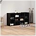 Panca per scarpe con lo scaffale Rovere nero 103 x 30 x 54.5 cm - Foto miniatura 4