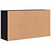 Panca per scarpe con lo scaffale Rovere nero 103 x 30 x 54.5 cm - Foto miniatura 7