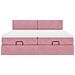 Struttura Letto Pouf con Materassi Rosa 200x200 cm Velluto - Foto miniatura 7