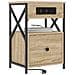 Armadio da Notte 2 pcs rovere sonoma 40 x 31 x 60 cm - Foto miniatura 3