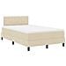 Letto a molle con materasso Crema 120 x 190 cm Tessuto - Foto miniatura 1