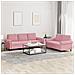 Set di Divani 2 pz con Cuscini rosa in Velluto - Foto miniatura 2