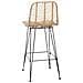 Sedia da Bar 2 pcs Naturale 44,5 x 53 x 111 cm Rattan e Ferro - Foto miniatura 7